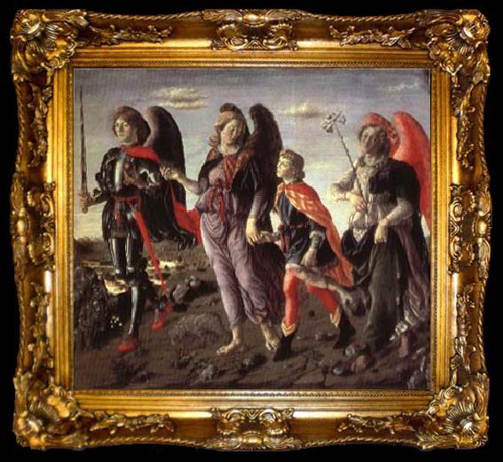framed  BOTTICINI, Francesco The Tree Archaangels and Tobias, ta009-2